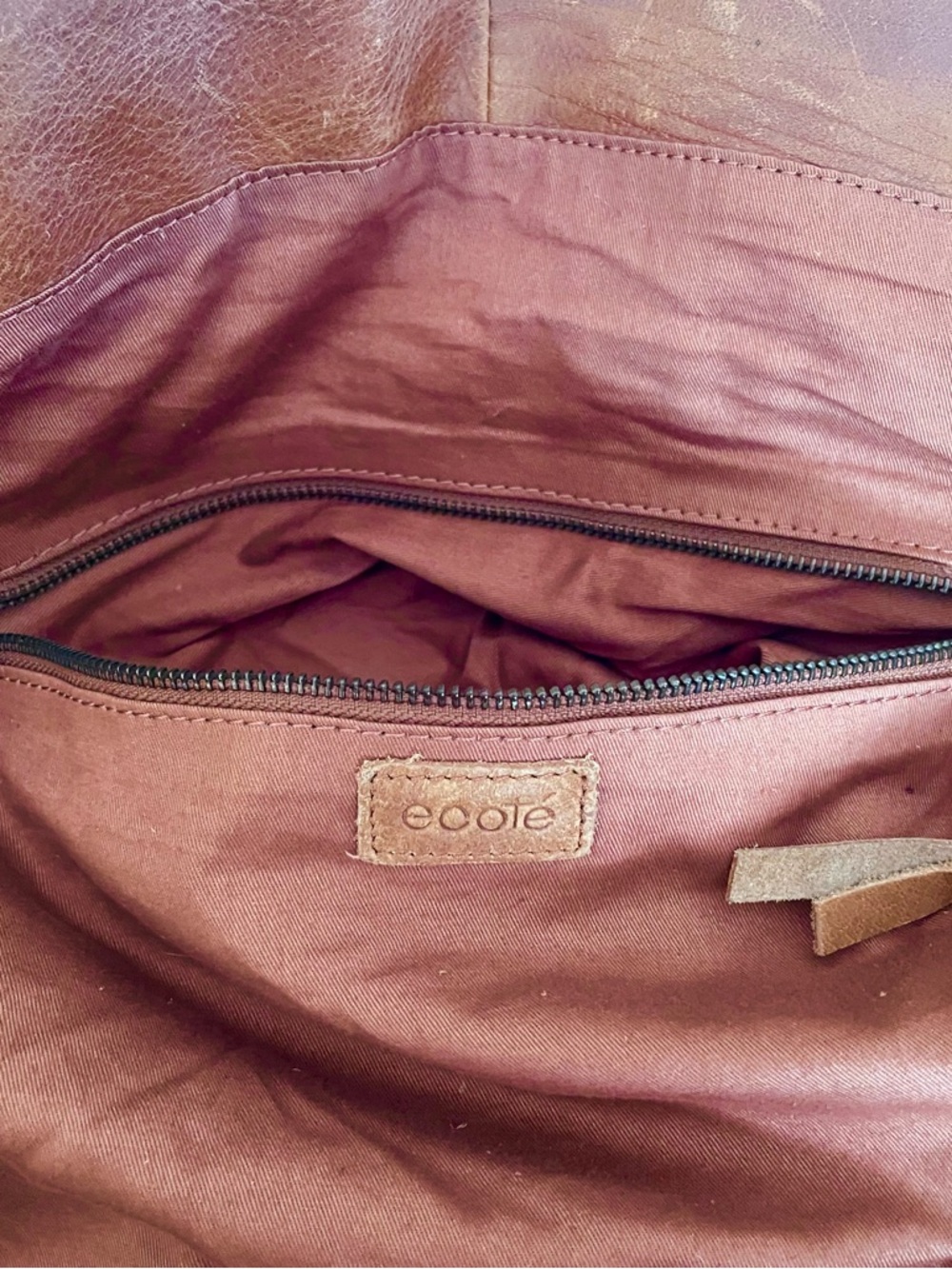 Urban Outfitters Ecote XL Brown Leather Shoulder/Tote Bag - Picture 11 of 14